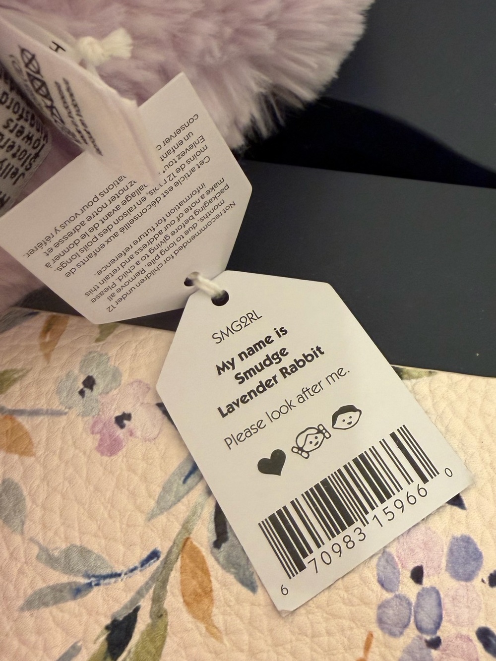 BNWT Jellycat Lavender Smudge Rabbit - Picture 2 of 2